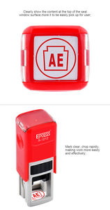 Tampon encreur intelligent Epress Mini 12x12mm en plastique, conception de logo personnalisé, pour usage au bureau, tampon carré de notaire, <span class=keywords><strong>Belgique</strong></span> - Product Image 6