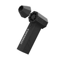 Ventilateur électrique sans fil BOSMAA CROSSGUN, mini turbine à vent verticale portable pour voiture, utilisation DIY avec alimentation par batterie