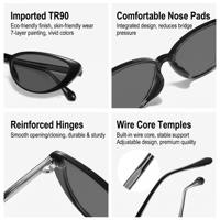 Lunettes de soleil polarisées TR90 ultra-légères de qualité supérieure, monture chic œil de chat avec fil, protection UV400