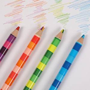 Ensemble de crayons de couleur HB avec logo personnalisé en couleurs arc-en-ciel pour les enfants à l'école - Product Image 2