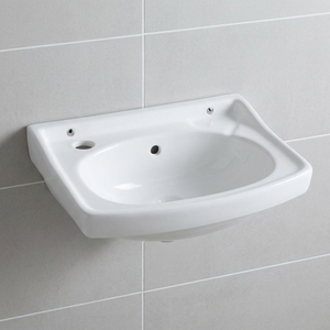 Modern luxury bathroom sink rectangular oval-shaped standing column simple style ceramic stone includes drainer for washroom use - Product Image 4
