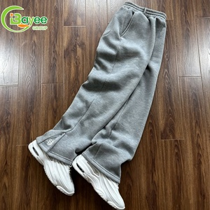 <span class=keywords><strong>Pantalon</strong></span> de survêtement décontracté surdimensionné en coton 100 % pour homme, coupe large, couleur unie, style streetwear personnalisé - Product Image 1