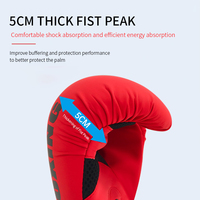 Gants de boxe en cuir PU avec sangle de poignet réglable, absorption des chocs, pour le sparring et le punching, arts martiaux, commande en gros