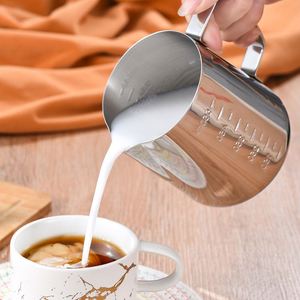 Jarra de Acero Inoxidable para Latte Art con Escala, Cilindro para Latte Art, Utensilio Doméstico para Espumar Leche, 350ml 600ml 1000ml - Product Image 2