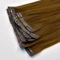 Extensions de cheveux brésiliens vierges Remy les plus vendues en gros, lisses, à clipser, avec mèches, extensions de cheveux humains de haute qualité