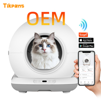 OEM 2024 Nouveau design Bac à litière automatique pour chat, meuble intelligent, contrôle automatique par application, toilette autonettoyante pour chat