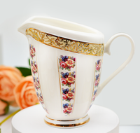 Service à thé en porcelaine avec os, style classique, européen, de luxe, haute qualité, théière, 17 pièces