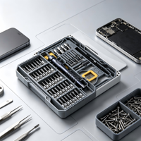 Kit de tournevis en alliage d'aluminium 83 pièces JM-8187 pour réparation de téléphones portables, ordinateurs et consoles de jeux, dans une boîte à tournevis