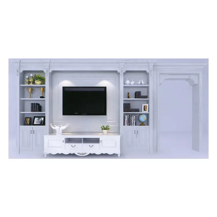 उच्च गुणवत्ता घर फर्नीचर कमरे में रहने वाले सेट गर्म बिक्री लक्जरी टीवी इकाई अलमारियाँ आधुनिक टीवी कैबिनेट दराज के साथ