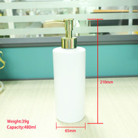 Bouteille en plastique PET de 480 ml avec pulvérisateur à pompe pour l'emballage de lotion et de shampoing, couleur du bouchon personnalisable, OEM/ODM disponible