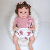 Mini jouet réaliste en silicone pour filles, 20 pouces, Vivienne réaliste, souriant, éveillé, filles, mode