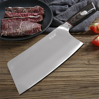 Ensemble de couteaux de cuisine à manche en bois Pakka 7 pouces 9cr18mov couperet en acier inoxydable couteau à découper chinois couteau à trancher