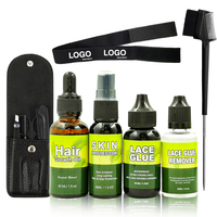 Kit d'installation de perruque frontale en dentelle HD transparente faisant un bâton de cire de colle en dentelle posée et un ensemble de teinte