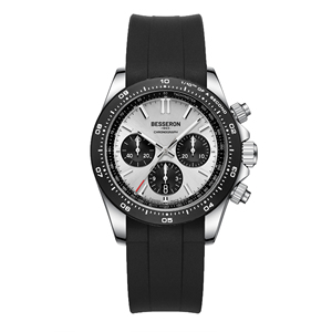 Montre Chronographe Sportive de Luxe pour Homme à Quartz, Logo Personnalisé, Étanchéité 5 ATM, Boîtier Multifonctionnel en Caoutchouc, Cuir et Alliage, Design Tendance - Product Image 2