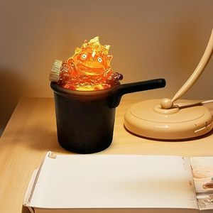 Lámpara Nocturna 3D de Resina con Diseño de Calcifer, Figuras Decorativas de <span class=keywords><strong>Anime</strong></span> - Product Image 2