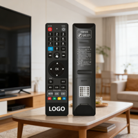 Control Remoto Infrarrojo de Plástico de Alta Calidad con Código de Aprendizaje, Reemplazo con Batería AAA, 4 Botones para Sistemas de TV y Automatización del Hogar