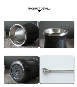 Fábrica al por mayor Mini delicadas tazas de café ecológicas <span class=keywords><strong>Yerba</strong></span> <span class=keywords><strong>Mate</strong></span> tazas aisladas al vacío soporte de azúcar térmico para fiesta en casa - Product Image 5