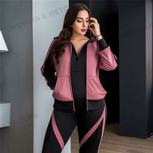 Conjunto de Dos Piezas de Talla Grande para Mujer Fall Down 8XL, Ropa de Talla Grande para Mujer 2025, Conjuntos de Dos Piezas para Mujer, Trajes Deportivos de Dos Piezas para Chicas - Product Image 2