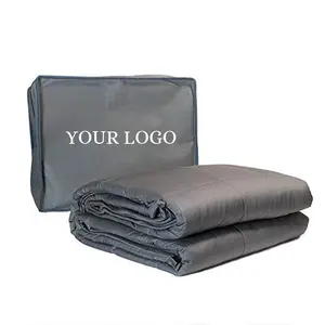 Cobertor Tencel para dormir com peso de resfriamento por gravidade, 100% algodão de bambu, adequado para a pele, para terapia de adultos
