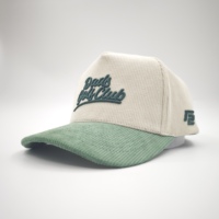 Casquette de baseball unisexe sportive d'hiver réglable en velours côtelé Oxford 5 panneaux de haute qualité avec logo brodé et motif léopard