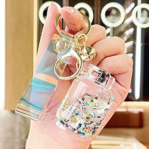 Acrylic Luminous Oil and Gas tank Keychain <b>Floating</b> Quicksand Pendant Exquisite Car Keychain Jewelry Wholesale - Product Image 5