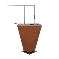 Barbecue carré en acier inoxydable Corten Barbecue en acier inoxydable Corten