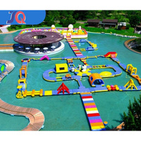 Parc aquatique gonflable flottant personnalisé en PVC, toboggan aquatique géant pour la plage, le lac, trampoline gonflable d'extérieur pour le divertissement