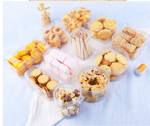 Boîte en plastique transparente de qualité alimentaire PET PMMA avec couvercle pour biscuits, bonbons, snacks secs, emballage alimentaire transparent - Product Image 4