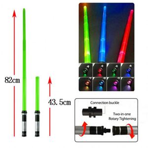 Sable de luz telescópico de alto rendimiento con inducción de cambio de color, espada láser de siete colores con LED intermitente, juguete dos en uno - Product Image 2