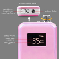 Machine à ongles électrique portable 35000 tr/min, lime à ongles rechargeable avec écran LCD HD pour le retrait du vernis gel, outil de manucure