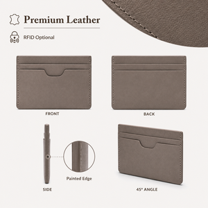<span class=keywords><strong>Porte</strong></span>-cartes de poche pour hommes avec option RFID, finition des bords peints, organisateur de cartes minimaliste et fin, personnalisable, faible MOQ - Product Image 5