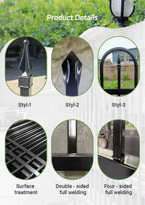 Clôture de sécurité pour terrain de jeu de haute qualité conception <span class=keywords><strong>anti</strong></span>-escalade clôture de panneau métallique supérieur d'arc grilles de clôture en acier - Product Image 6