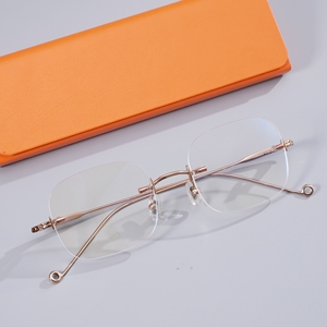 Monture de lunettes optiques sans monture en titane ultra-légère pour myopie, montures de lunettes de vue pour femmes et hommes, logo personnalisé OEM - Product Image 3