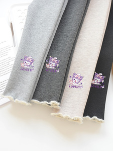 <span class=keywords><strong>Leggings</strong></span> invernali da ragazza con stampa cartoon, casual, caldi, traspiranti, monopezzo, foderati in pile, a gamba dritta, lunghi, ispessiti per uso interno/esterno - Product Image 4