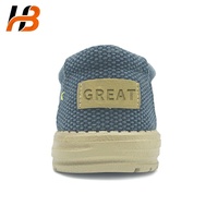 Mocassins respirants pour hommes Hebo, chaussures décontractées légères d'été pour hommes, mocassins en toile pour hommes, chaussures mocassins personnalisées