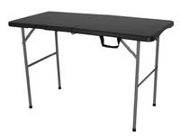 Table pliante portable en plastique blanc pour pique-nique en plein air, 120 cm, pour le camping