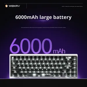 Bàn phím cơ Weikav Nut65 không dây 2.4Ghz, chất liệu nhôm, tùy chỉnh cho <span class=keywords><strong>laptop</strong></span>, 61 phím, đèn nền RGB, kết nối USB-C, chuyên chơi game Esports - Product Image 5