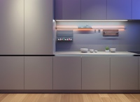 Profilé LED encastré pour armoire suspendue sous comptoir, noir translucide, anti-éblouissement, lumière linéaire YB1042-32
