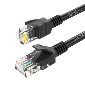 Linh hoạt PVC Áo khoác CAT5e <span class=keywords><strong>CAT6</strong></span> RJ45 RJ11 vá dây 4-Pairs OEM Ethernet Cáp UTP bị mắc kẹt CCA Đồng chiều dài khác nhau - Product Image 1