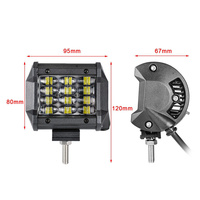 Nouvelle barre lumineuse de travail LED carrée encastrée 36W pour Jeep, camion, voiture, conduite tout-terrain, éclairage antibrouillard, système d'éclairage extérieur automobile
