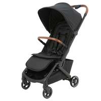 Poussette pliable compacte et légère à 4 roues, cadre en alliage d'aluminium, tissu, capacité de charge de 22 kg, idéale pour les voyages, homologuée EN, BS6020