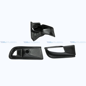Para Mitsubishi Evolution EVO 8 CT9A 2001-2007, estilo VRS, aspecto de fibra de carbono, guía de óleo y conducto de aire del parachoques delantero, juego de 3 piezas - Product Image 3