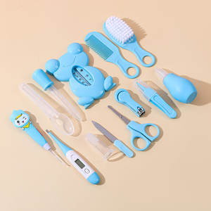 Ensemble cadeau <span class=keywords><strong>de</strong></span> 13 pièces pour bébé, comprenant un shampoing pour bébé, une brosse, un thermomètre <span class=keywords><strong>de</strong></span> <span class=keywords><strong>bain</strong></span>, des coupe-ongles, motif animal en peluche - Product Image 2