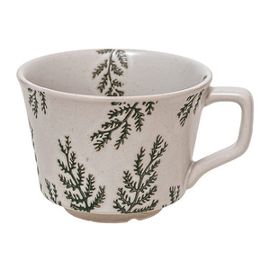 Tasse à café en terre cuite peinte à la main avec motif floral en relief, style vintage unique, peinture sous-glaçure, pour la maison ou le bureau - Product Image 5