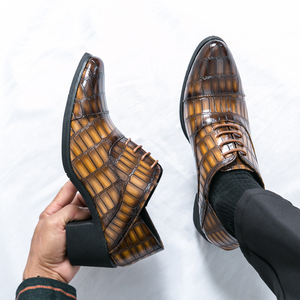 828 nuova moda scarpe di cuoio <span class=keywords><strong>tacchi</strong></span> <span class=keywords><strong>alti</strong></span> per gli uomini - Product Image 4