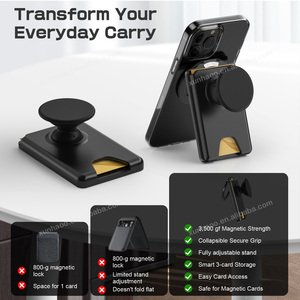 ที่ใส่ไอติมแบบพกพาแบบบางมินิมอลกระเป๋าสตางค์ griptok พลาสติกดูดแม่เหล็กโทรศัพท์กระเป๋าสตางค์ใช้ได้กับขาตั้ง - Product Image 4