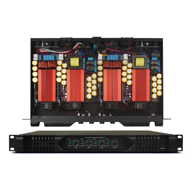 4*1300W 8Ω 1U Digital Amplifier 4*2000W 4Ω Channel Power Amplifier Subwoofer Stereo Sound System Pro Audio Class D Amplifier