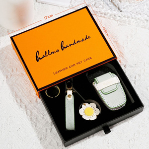 Porte-clés de voiture en cuir véritable pour femmes <span class=keywords><strong>Porsche</strong></span> 2022 New Paramera Cayenne 718 <span class=keywords><strong>Macan</strong></span> Key Accessories - Product Image 2