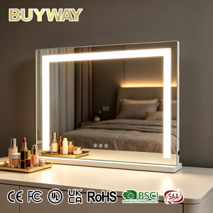 BUYWAY Dimmable Touch Screen LED Vanity <strong>Mirror</strong> 58x43cm Frame Light Makeup <strong>Mirror</strong> Type-C Charging Tabletop Custom Logo OEM ODM CE - Product Image 1