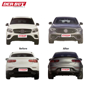 Pour <span class=keywords><strong>Mercedes</strong></span> Benz <span class=keywords><strong>GLC</strong></span> <span class=keywords><strong>coupé</strong></span> C253 2020 2021 <span class=keywords><strong>2022</strong></span> GLC63 AMG voiture Auto avant pare-chocs arrière diffuseur accessoires Kit de carrosserie - Product Image 3